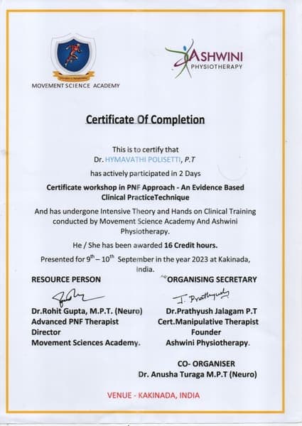 PNF Approach — Evidence-Based Practice, Movement Science Academy · Ashwini Physiotherapy